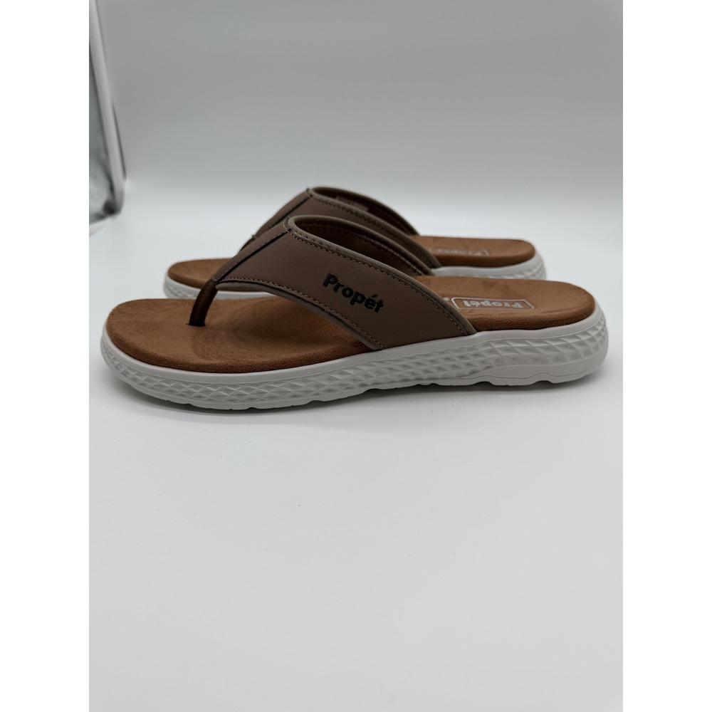 Propet TravelActiv FT‎ Women 9.5 N Tan Thong Sandals WST001P Walking Shoes